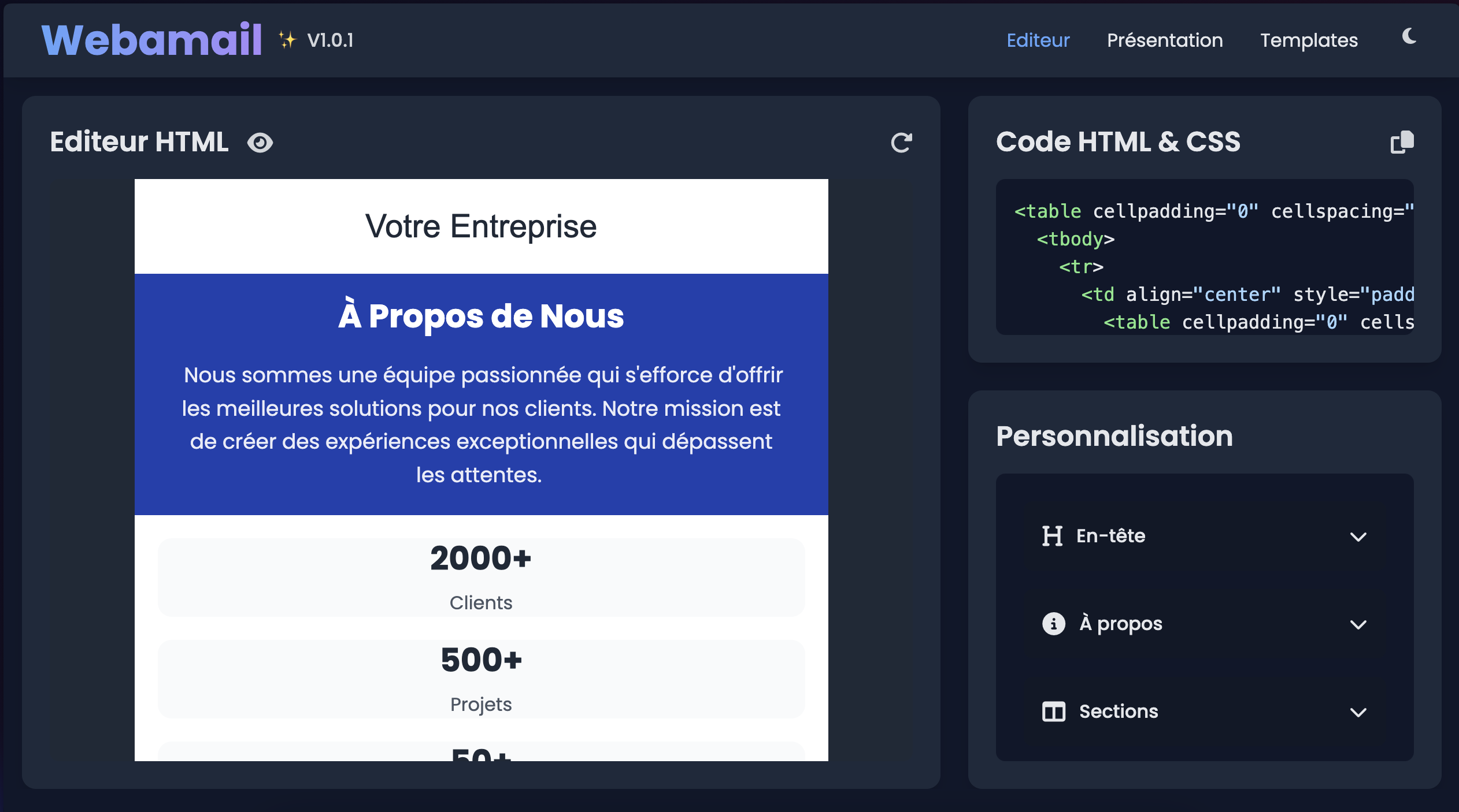 Interface Mailsend