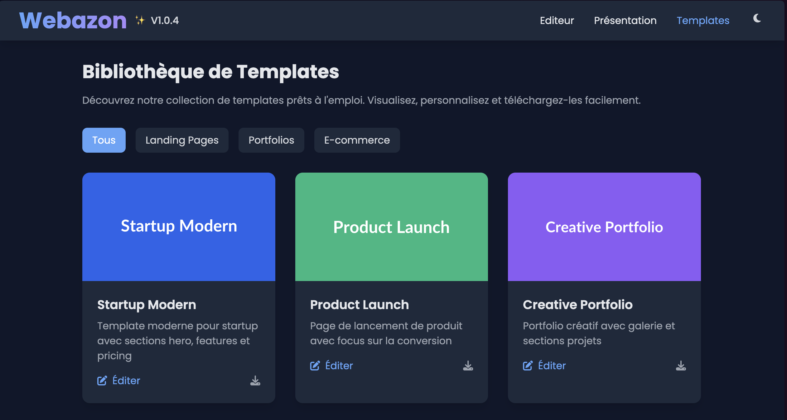 Templates Webazon